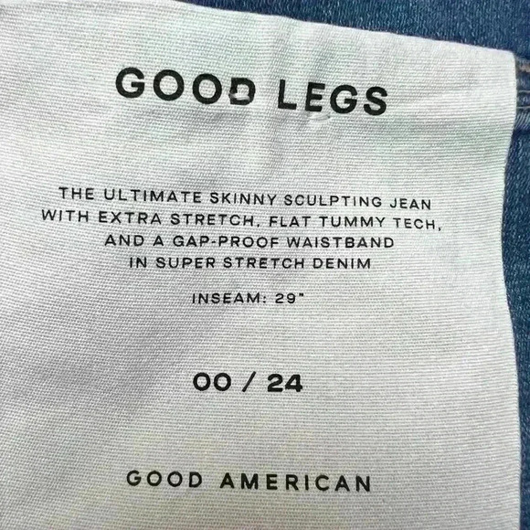 𝅺GOOD American Good Legs Zebra Pockets Size 00/ 24 - Picture 9 of 9